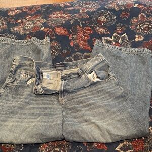 Aeropostale Men's Relaxed Super Baggy Jeans in Blue